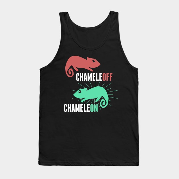 Funny And Cute Pet Chameleon Lizard Tank Top by MeatMan